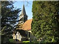 The Entrance Porch and Spire of Holy Cross Church in Hoath in CT3 4FY