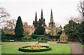 Lichfield: Garden of Remembrance and cathedral in WS13 6XD