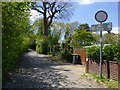 Halsford Lane turns into a footpath in RH19 1NP