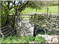Gate on footpath from Dam Head, at Addersgate Lane, Northowram in HX3 7UT