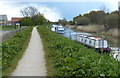 Boats moored along the Fossdyke Canal in LN1 2WQ