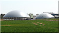 Domes of the anaerobic digester plant at Egmere in NR22 6EJ