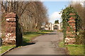 Gate posts at the end of Main Street, Gartmore in FK8 3RH