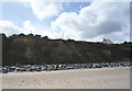 Sea defences and sand cliffs, Scratby in NR29 3QT