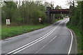 Disused railway bridge over the A421 in MK18 4AX