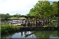 Sluice gates at Bickton Mill in SP6 2HA