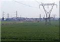 View east towards High Marnham Substation in Marnham