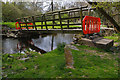 Damaged footbridge, Lupton Beck in LA6 2PR