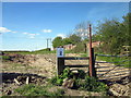 Stile and footpath to Moor Lane in CH5 3SR