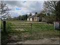 Development site around an old barn in East Wretham