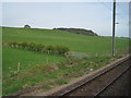 View from a Newcastle-Edinburgh train - farmland near Pine Hill in Alnmouth
