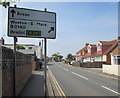 Directions sign, Berrow Road, Burnham-on-Sea in TA8 2FL