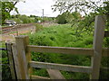 Footpath alongside the railway near Elsenham in CM22 6DX