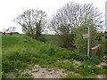 Footpath sign and no horses sign near North Cockerington in North Cockerington
