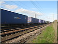Container train at Drem in EH39 5AR