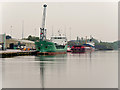 Manchester Ship Canal, Container Ships Unloading at Ellesmere Port in CH65 2AL