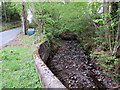 Stream bed on an Ystradgynlais corner in SA9 1PL