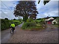 Cyclist heading for Brithem Bottom in EX16 4NT