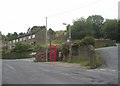 Road junction at Upper Clough, Linthwaite in HD7 5NP