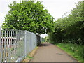 Cycle path adjacent to Leicester North Station in LE4 3AX