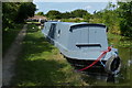 Narrowboat moored along the Aylesbury Arm in HP22 7AP