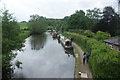 View of narrowboats moored on the Grand Union Canal from Stocker's Farm Road in WD3 1PD