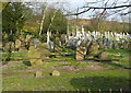 The graveyard of Wainsgate Baptist Chapel, Wadsworth in HX7 8SN