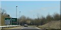 Approaching roundabout, slip road off the A120 in CM7 2BH