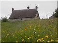 Osmington Mills: looking back at a thatched cottage in DT3 6HJ
