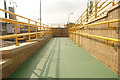 View up the ramp at the new Lea Bridge station in E10 7NX