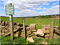 Stile on footpath to Hambleton Fold Farm in SK6 5NG