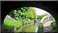 Beneath crossover Bridge 29 on Macclesfield Canal in SK10 5DX