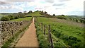 Newly improved footpath along Ridge of Kerridge looking towards Kerridge Hill in SK10 5AZ