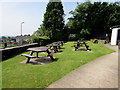 Dorallt Inn beer garden, Henllys, Cwmbran in NP44 6EA