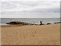 Beach and Groyne at Branksome in BH13 7BD