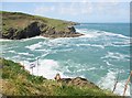 Lobber Point and Varley Point from the SW Coast Path, Port Isaac, Cornwall in PL29 3AB