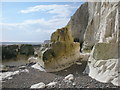 Eroded coastline of the Seven Sisters Country Park in BN20 0BA