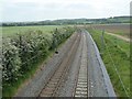 The railway line approaching Redditch in B48 7SE