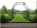 A central path through Kellie Castle's walled garden in KY10 2RN