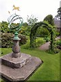 An armillary sphere in Kellie Castle walled garden in KY10 2RN
