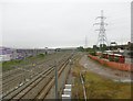 Railway lines at Dagenham Dock in RM9 6EG