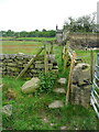 Stile on footpath approaching Roebucks, Luddendenfoot in HX2 6PJ