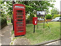 Telephone Box & 9 Little Box Meadow Postbox in IP8 4NQ