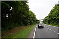 Maiden Castle Road goes over the A35 in DT2 9PP