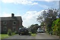 Cottages and driveways on Stock Lane, Wybunbury in CW2 5FA