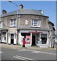 St Clare Street post office and pillar box, Penzance in TR18 2RL