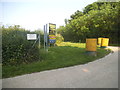 The entrance to Hadley Waste Disposal, Trash Green in Burghfield