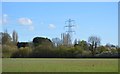 Pylon on the edge of Biddenham in MK40 4DJ