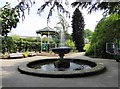 Fountain and bandstand at Birmingham Botanical Gardens, Edgbaston, Birmingham in B15 3JD