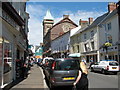 Abergavenny - Cross Street and the Market Hall in NP7 7DA